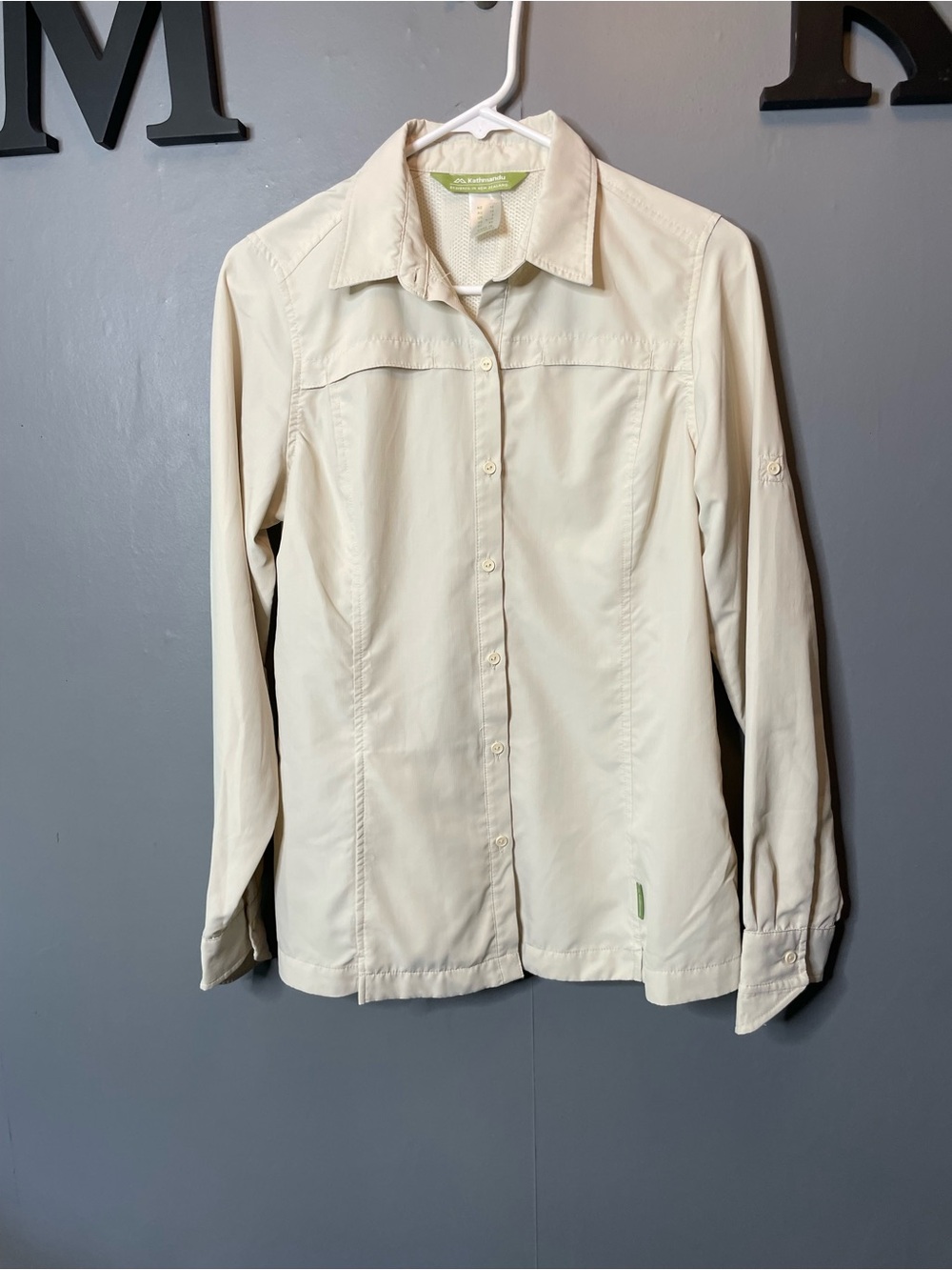 Kathmandu Women's Long Sleeve Hiking Shirt S Beige